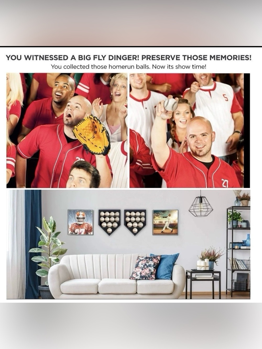 flybold Small Baseball Display Case 12 Pack Wall Display Box - Picture 4 of 6